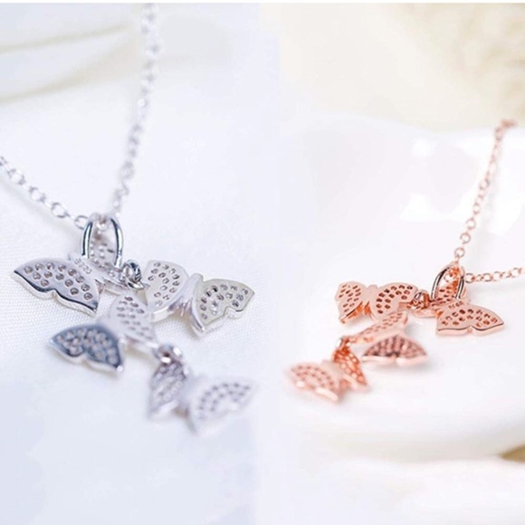 925 Sterling Silver Butterfly Chain - Picture 5 of 7